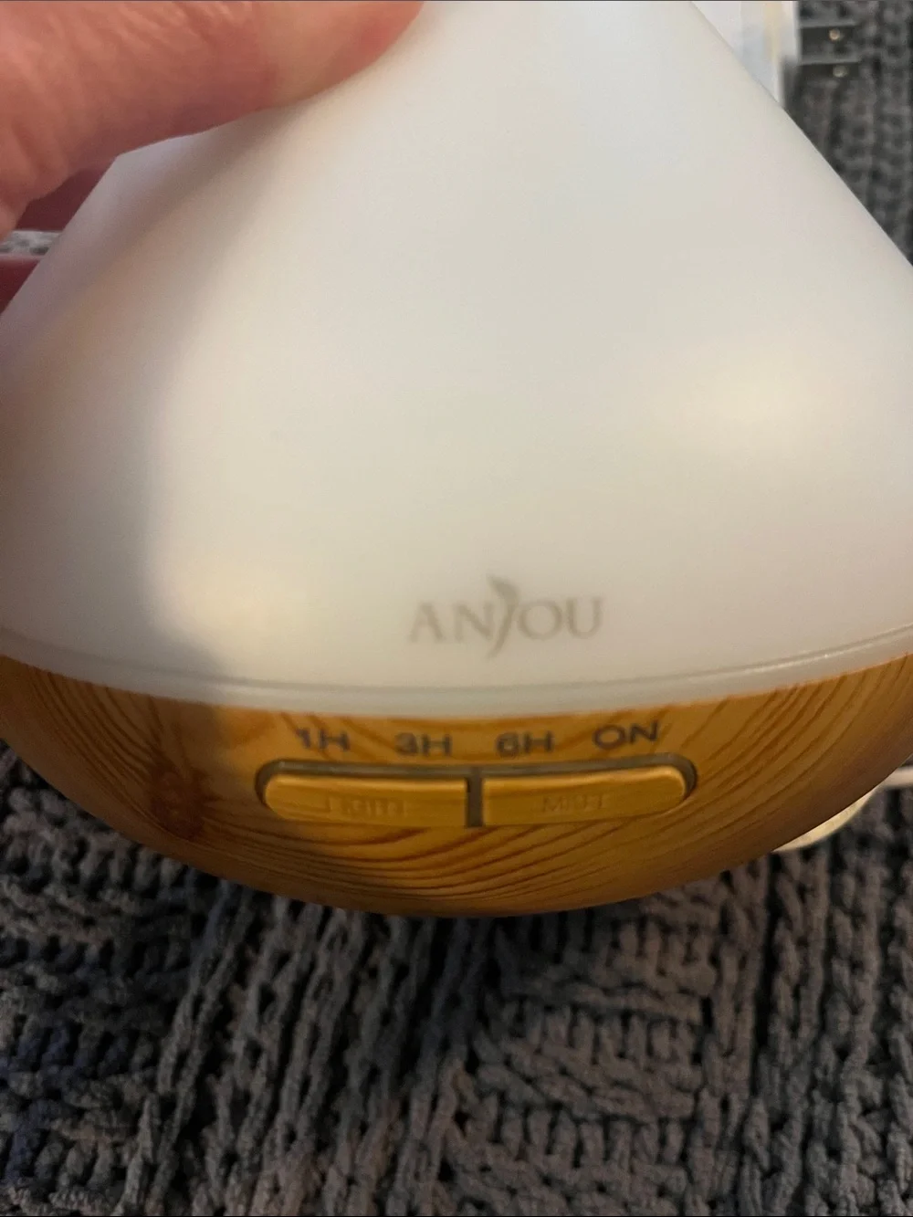 White and Wood-Tone Aroma Diffuser